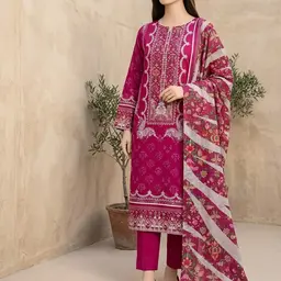 exquisite-magenta-floral-unstitched-ensemble